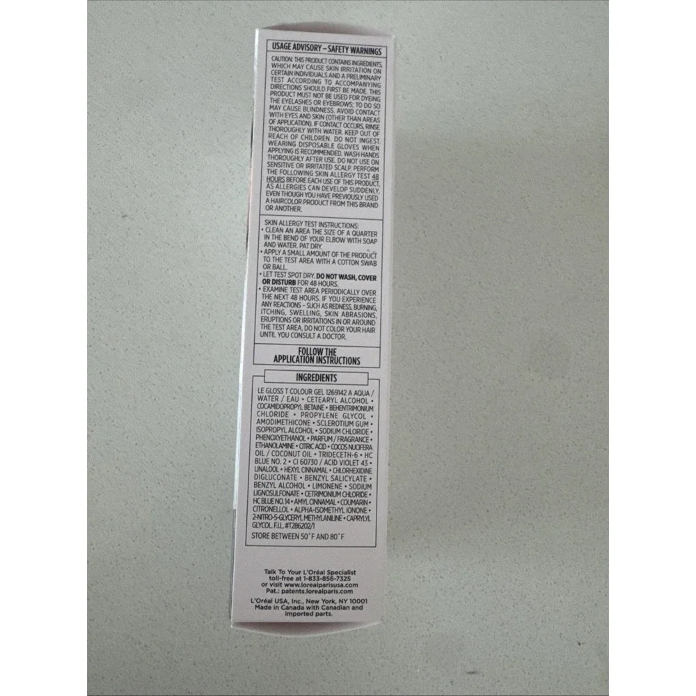 L'Oreal Paris Le Color One Step Toning Hair Gloss Silver White For Gray Hair